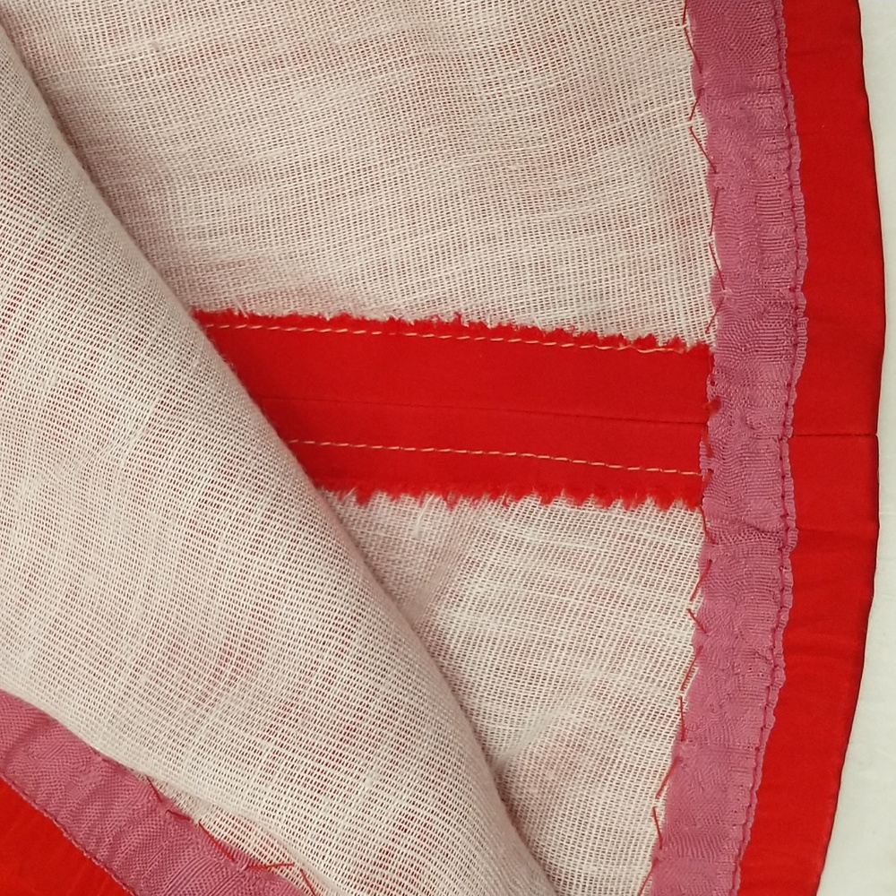 Red Satin Fifties Party Dress Vintage 50's Feminine Fit and Flare made in USA - Picture 13 of 14